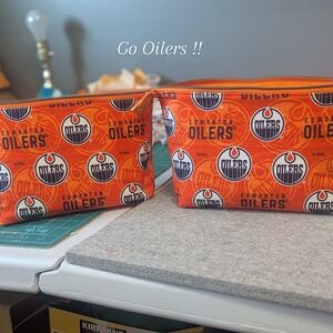 Edmonton Oilers Orange Toiletry Bag